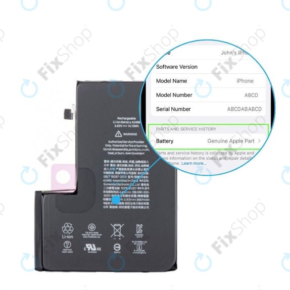 Batteria per iPhone 12 Pro Max, 661-18428, 3687mAh, Genuine Apple