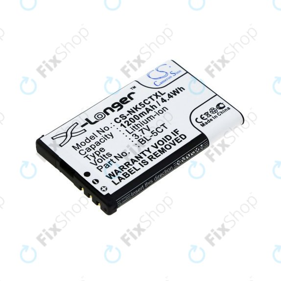 Batteria per Nokia 5220, 5630, 6303, 6700, C5, BL-5CT, Li-Ion, 3.7V, 1200mAh, HQ