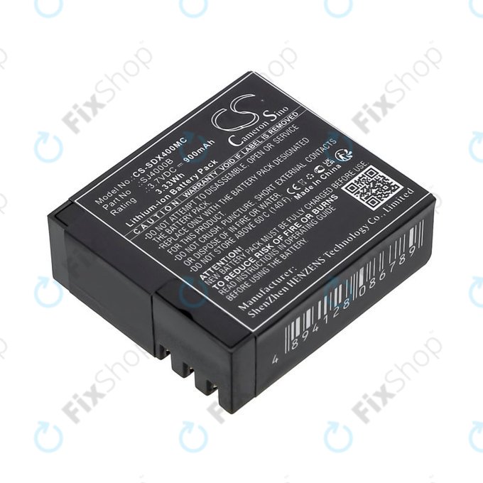 Batteria per SJCAM SJ4000, SJ5000, SJ4000B, Li-Ion, 900mAh, 3.7V, HQ