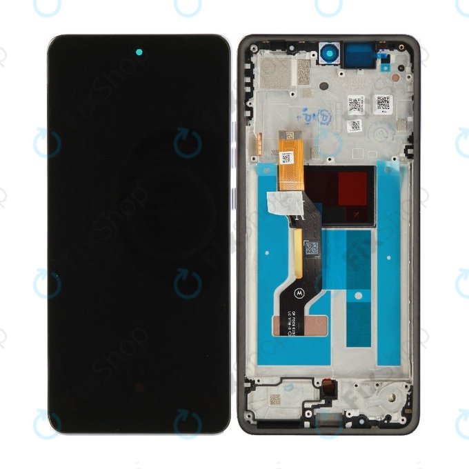 Schermo per Motorola Moto G86 5G, Vetro touch con cornice, Cosmic Sky, 5D68C30475, Genuine Service Pack