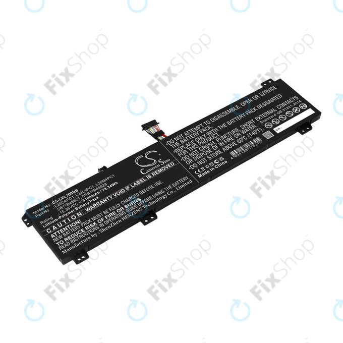 Batteria per Lenovo Legion 5, 5 Pro, 7, 7i, R7000p, L20C4PC1, Li-Pol, 5100mAh, 15.36V, HQ