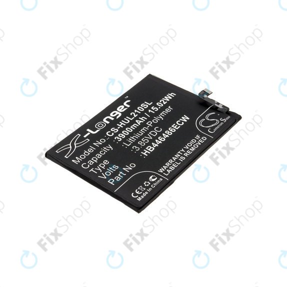 Batteria per Huawei P Smart Pro 2019, HB446486ECW, Li-Pol, 3.85V, 3900mAh, HQ