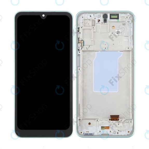 Schermo OLED per Samsung A26 A266E, Mint, Vetro touch con cornice