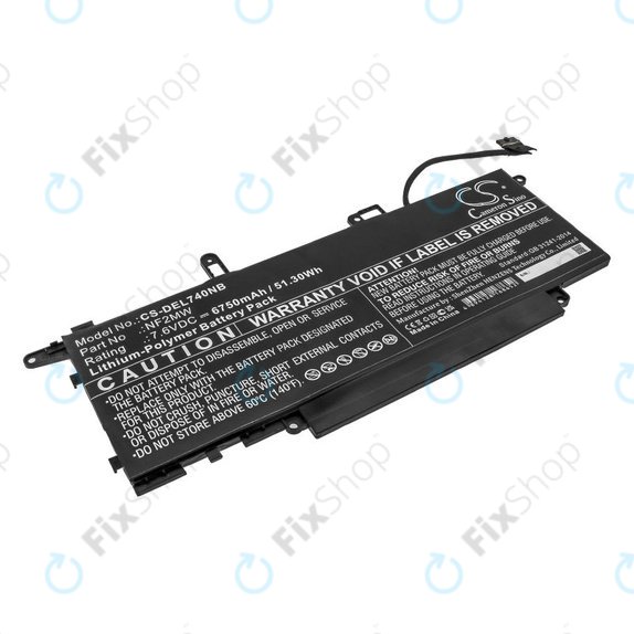 Batteria per Dell Latitude 7310 2-in-1, 7400 2-in-1, NF2MW, Li-Pol, 6750mAh, 7.6V, HQ