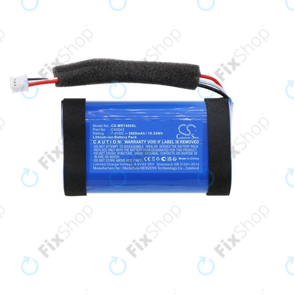 Batteria per Marshall Emberton, C406A2, Li-Ion, 2600mAh, 7.4V, HQ