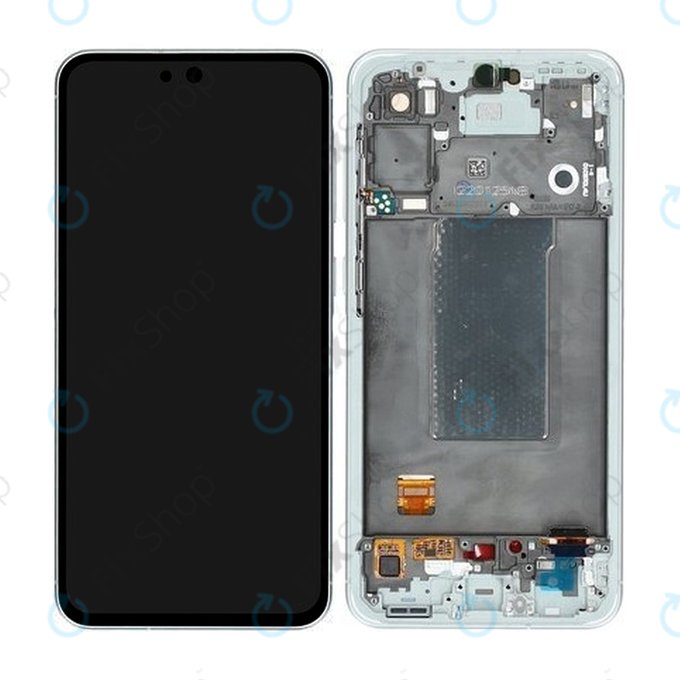 Schermo per Samsung A56 A566E, Awesome Lightgray, Vetro touch con cornice, GH82-36829B, Genuine Service Pack
