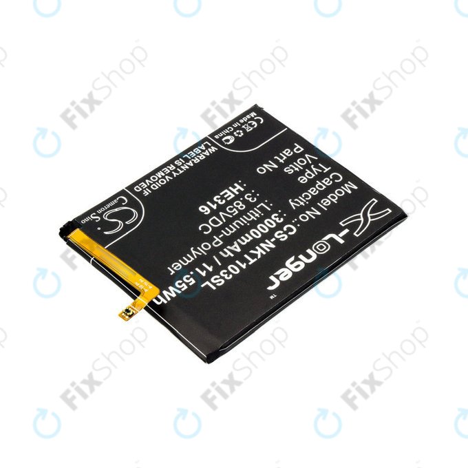 Batteria per Nokia 6, 3000mAh, Li-Pol, 3.85 V, HE316, HQ