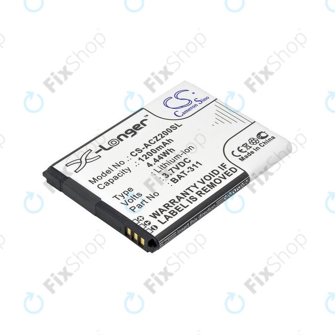 Batteria per Acer Liquid Z200, BAT-311, Li-ion, 3.7V, 1200mAh, HQ