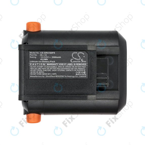 Batteria per Gardena Accu Hedge, Accujet, Comfortcut Li-18, Easycut, Trimmer Easycut Li-18, BLi-18, Li-Ion, 2500mAh, 18V, HQ