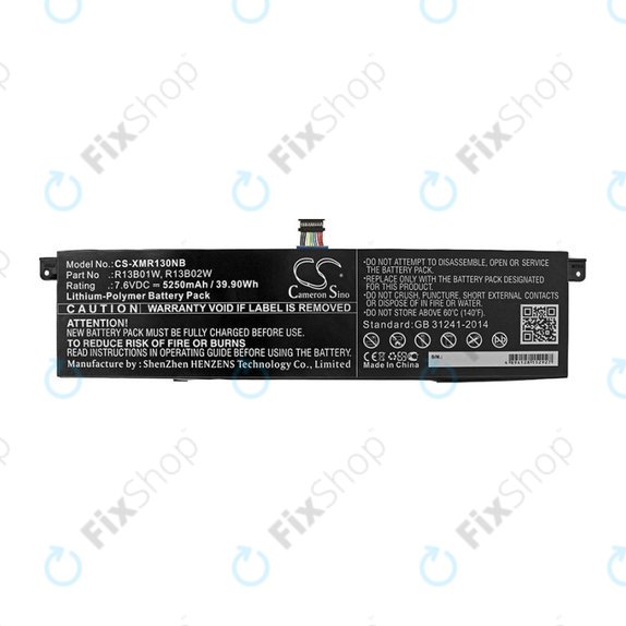 Batteria per Xiaomi Inchmi Aair 13.3, Xiaomi Mi Notebook Air 13.3 2018, R13B01W, Li-Pol, 5250mAh, 7.6V, HQ