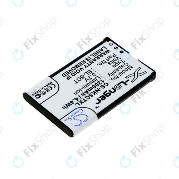 Batteria per Nokia 5220, 5630, 6303, 6700, C5, BL-5CT, Li-Ion, 3.7V, 1200mAh, HQ