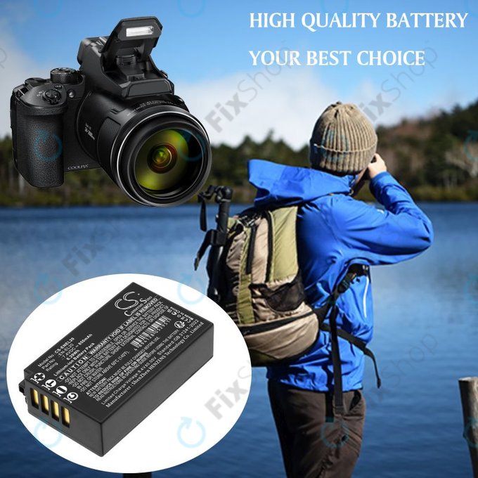Batteria per Nikon Coolpix A, EN-EL20, Li-Ion, 850mAh, 3.7V, HQ