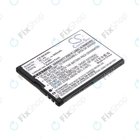 Batteria per Nokia N97 Mini, E5, E7, BLU Hero 2, BL-4D, Li-Ion, 3.7V, 950mAh, HQ