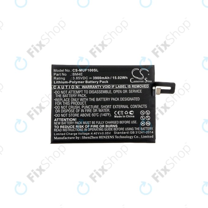 Batteria per Pocophone M1805e10a, Pocophone Poco F1, 3900mAh, Li-Pol, 3.85 V, BM4E, HQ