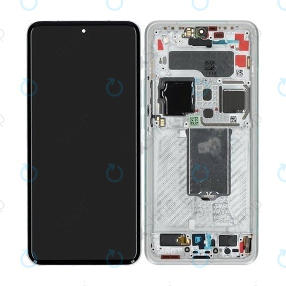 Schermo per Xiaomi 15 Ultra 5G, Silver White, Vetro touch con cornice, 560005000O100, Genuine Service Pack