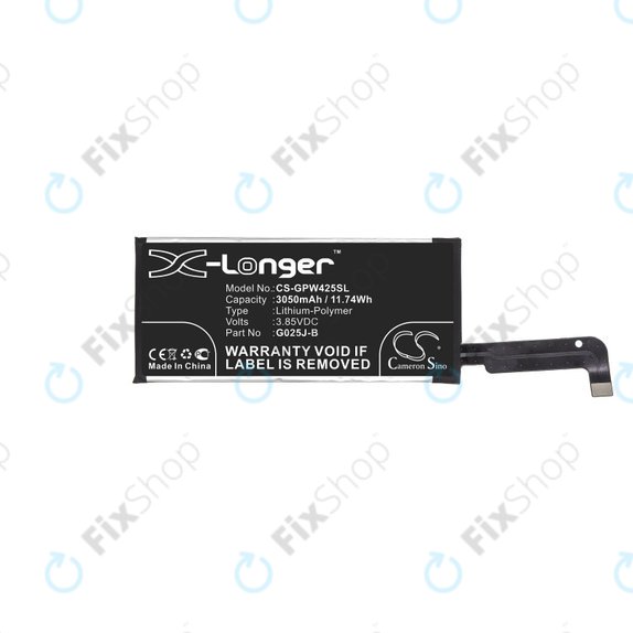 Batteria per Google Pixel 4a 4G, 3050mAh, Li-Pol, 3.85 V, G025J-B, HQ