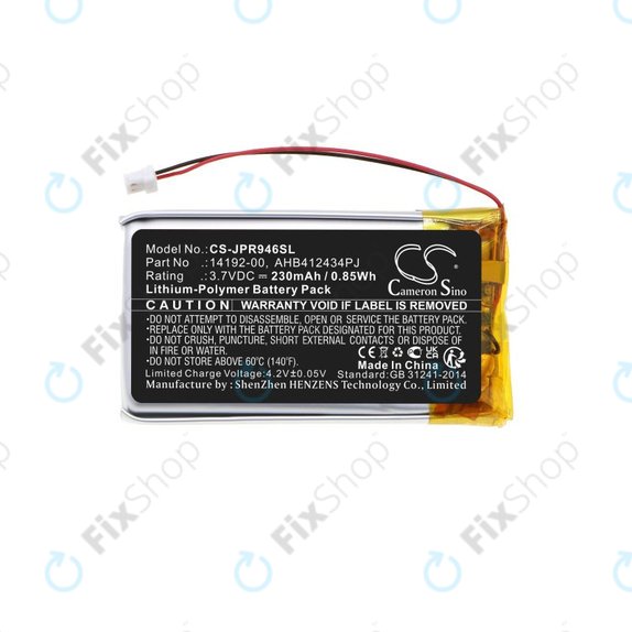 Batteria per Jabra Pro 9400, 9450, 9460, 9465, 9470, 14192-00, Li-Pol, 3.7V, 230mAh, HQ