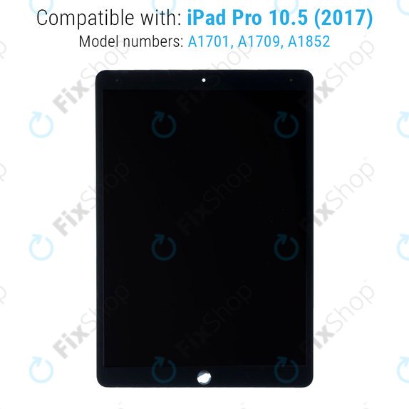Schermo LCD per iPad Pro 10.5" (2017), Black, Vetro touch senza cornice, Refurbished
