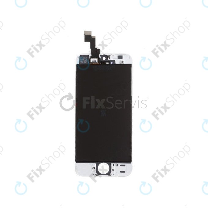 Schermo per iPhone 5S, SE, White, Vetro touch con cornice