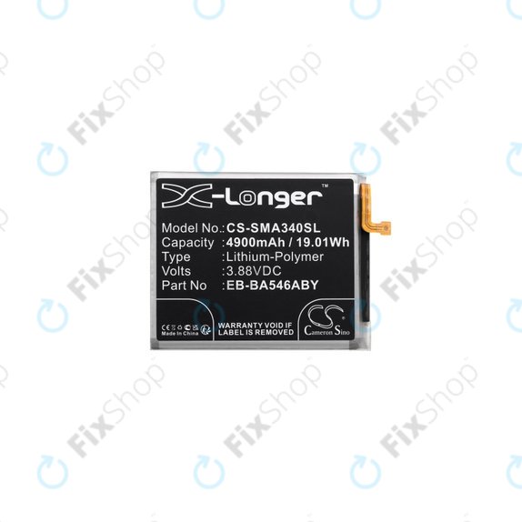 Batteria per Samsung A34 5G A346B, A54 5G A546B, EB-BA546ABY, 4900mAh, HQ