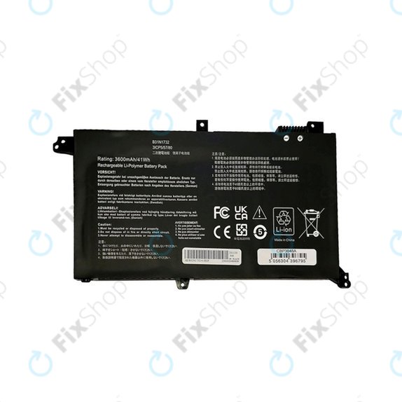 Batteria per Asus X571GD-BQ275T, 77051179, Li-Ion, 3600mAh, 11.55V, Genuine Service Pack