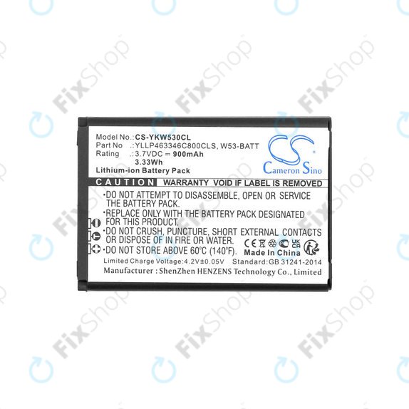 Batteria per Yealink W53, W53h, W78h, W53-BATT, Li-Ion, 900mAh, 3.7V, HQ