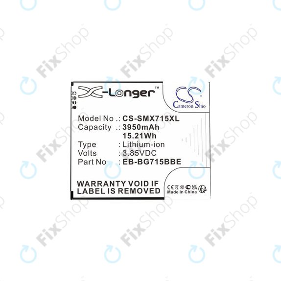 Batteria per Samsung Xcover Pro G715F, EB-BG715BB, 3950mAh, HQ