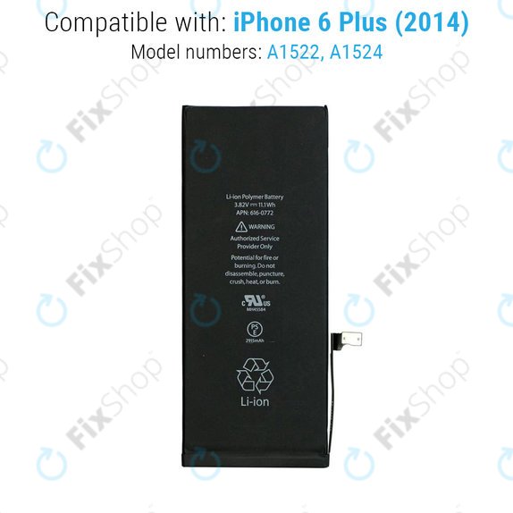 Batteria per iPhone 6 Plus, 2915mAh