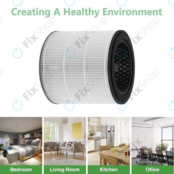 Filtro HEPA 3 in 1 per Philips 800-seriess, AC0830/10, AC0820/10, AC0820/30, AC0819/10 (Activated carbon)