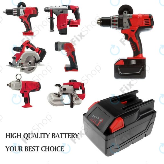Batteria per Milwaukee HD28 SG, HD28 SX, 0700 956 730, Li-Ion, 6000mAh, 28V, HQ