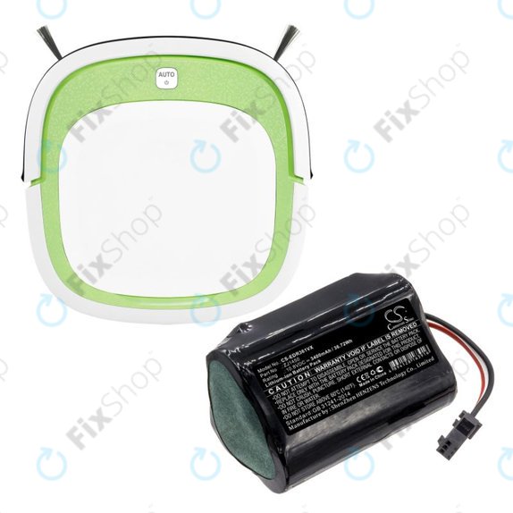 Batteria per Ecovacs Deebot Slim, D36 ZJ1450, Li-Ion, 3400mAh, 10.8V, HQ