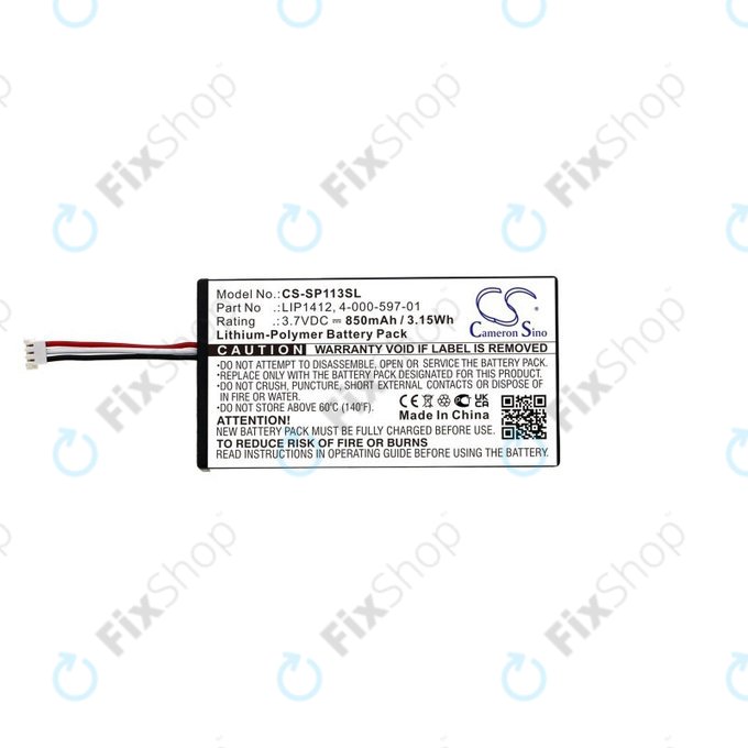 Batteria per PSP, LIP1412, Li-Pol, 850mAh, 3.7V, HQ