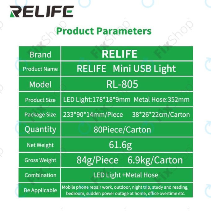 Mini lampada LED USB, Relife RL-805