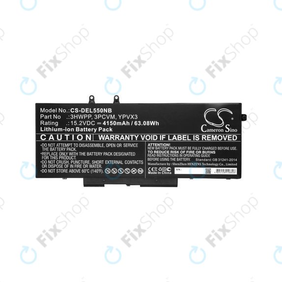 Batteria per Dell Latitude 5501, Latitude 5401, Latitude 14 5410, Latitude 15 5511, 3HWPP, Li-Ion, 4150mAh, 15.2V, HQ