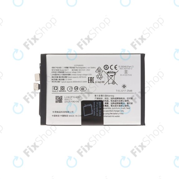 Batteria per Vivo V50 V2427, 6000mAh