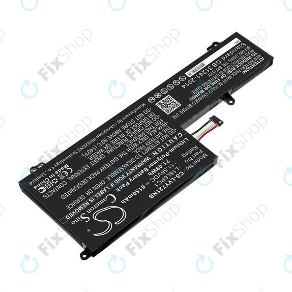 Batteria per Lenovo Yoga 720-15, L16L6PC1, Li-Pol, 6150mAh, 11.56V, HQ