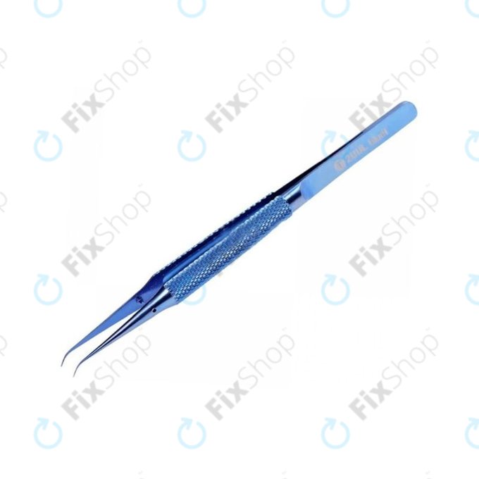 Pinzetta in lega di titanio con testa curva 0,1 mm per ponticelli di precisione, 2UUL BlueT