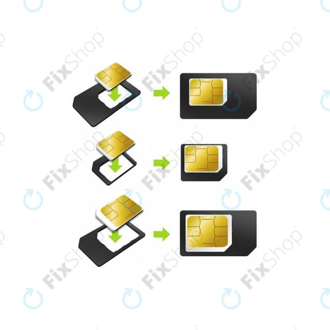Adattatore SIM 3 in 1 NanoSIM, MicroSIM, MiniSIM con estrattore per carrello SIM