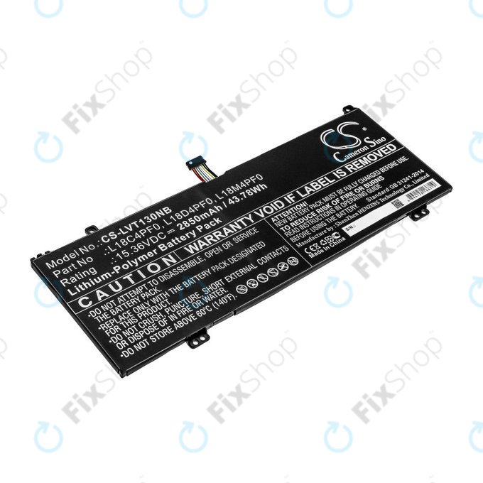 Batteria per Lenovo ThinkBook 13s, 14s, L18C4PF0, Li-Pol, 2850mAh, 15.36V, HQ