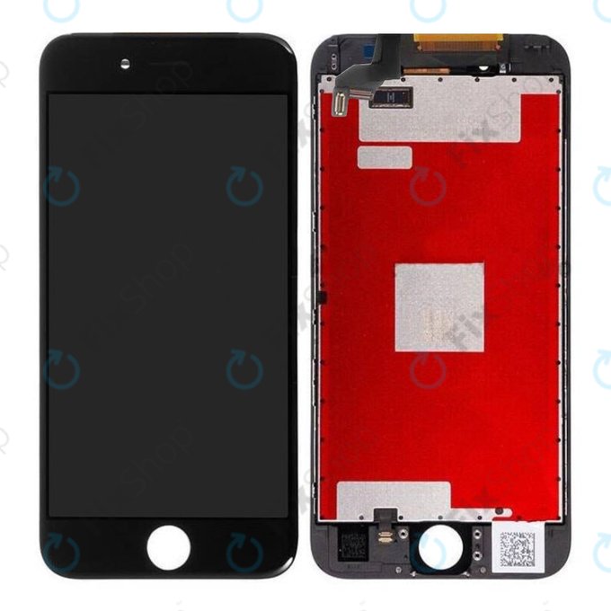 Schermo per iPhone 6S, Black, Vetro touch con cornice, Refurbished