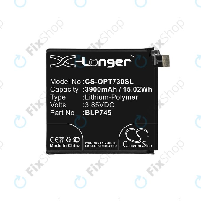 Batteria per OnePlus 7T Pro, 3900mAh, Li-Pol, 3.85 V, BLP745, HQ