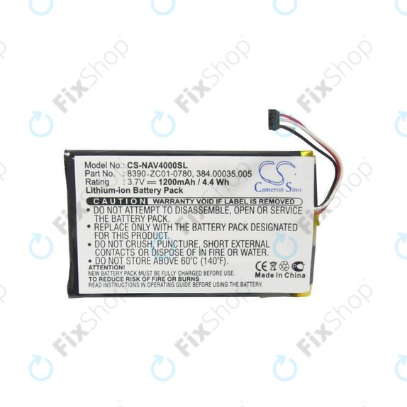 Batteria per Navigon 40 Easy, Plus, Premium, 8390-ZC01-0780, Li-Pol, 1200mAh, 3.7V, HQ