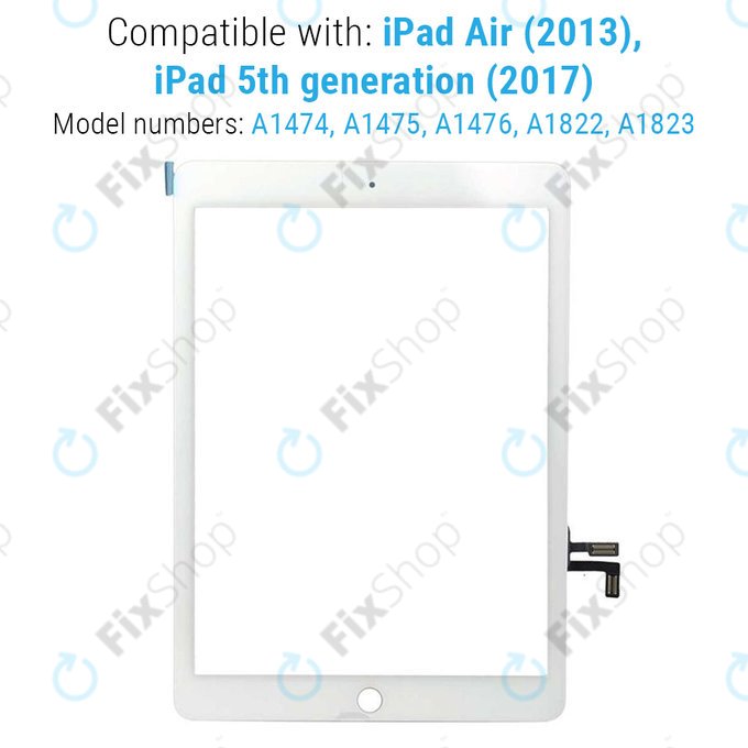Vetro touch per iPad Air, iPad (5th Gen 2017), White