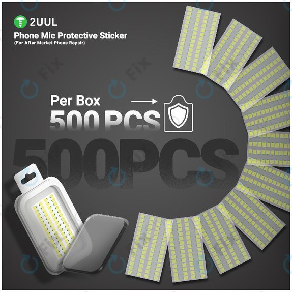 Adesivi protettivi per microfono telefono 500 pz/confezione, 2UUL DA32