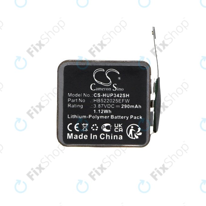 Batteria per Huawei Watch GT3 42mm, Watch GT3 Pro 42mm HB522025EFW, Li-Pol, 290mAh, 3.87V, HQ