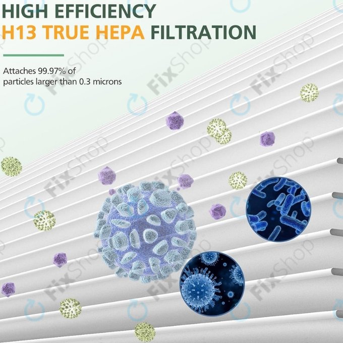 Filtro HEPA per Dyson Pure Hot + Cool-seriess, Pure Cool Desk-seriess (Activated carbon), Green