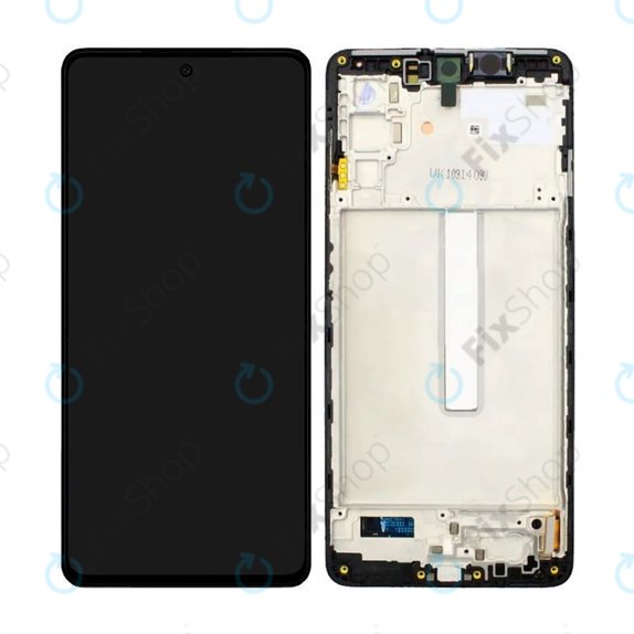 Schermo per Samsung M52 5G M526B, Black, Vetro touch con cornice
