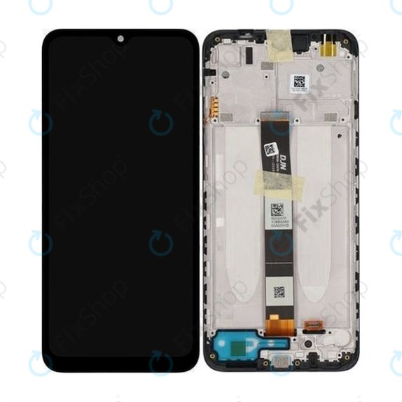 Schermo per Xiaomi Redmi 9C M2006C3MG M2006C3MT, 9A M2006C3LG M2006C3LI, Black, Vetro touch con cornice, 5600070C3L00, Genuine Service Pack
