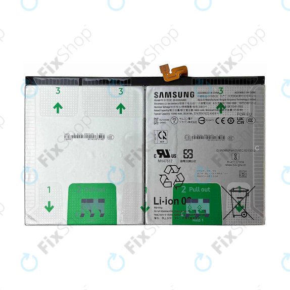 Batteria per Samsung Galaxy Tab S10+ X820, X826B, EB-BX828ABE, GH82-35927A, 10900mAh, Genuine Service Pack