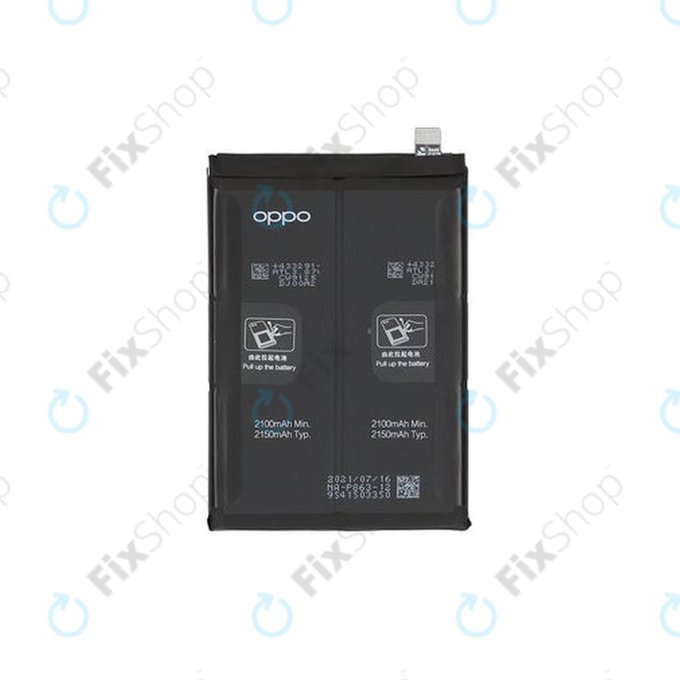 Batteria per Oppo Reno 6 5G CPH2251, BLP863, 4907758, 4300mAh, Genuine Service Pack